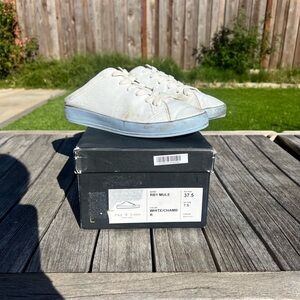 *AS IS* Rag & Bone ‘RB1’ Backless Mule Sneaker White and Blue 7.5 With Box